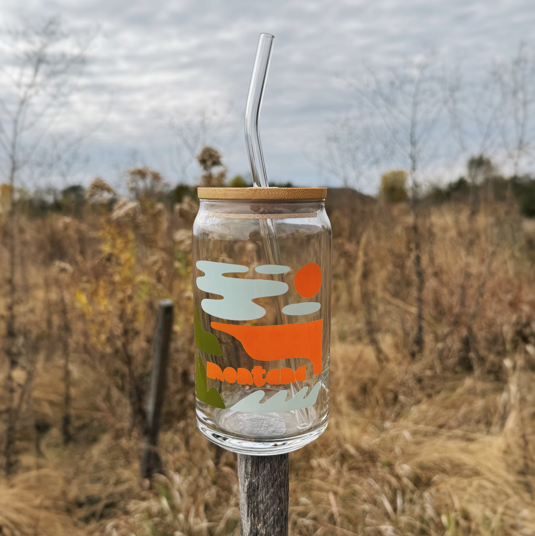 Beer Glass Tumbler - Wildscape MT - MONTANA SHIRT CO.