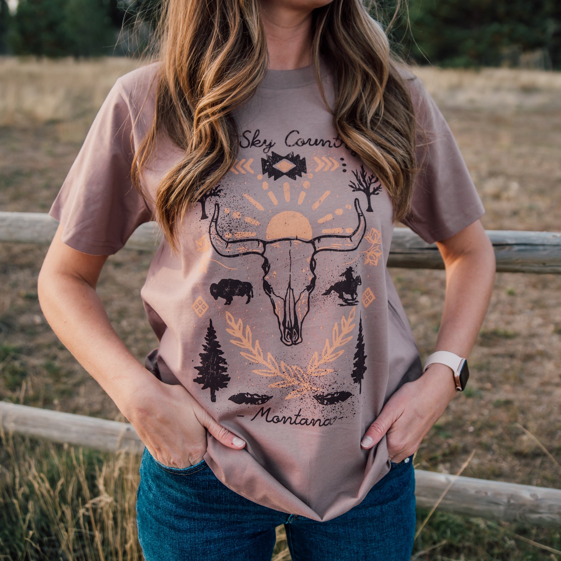 Big Sky Wilderness - Hazy Pink - MONTANA SHIRT CO.