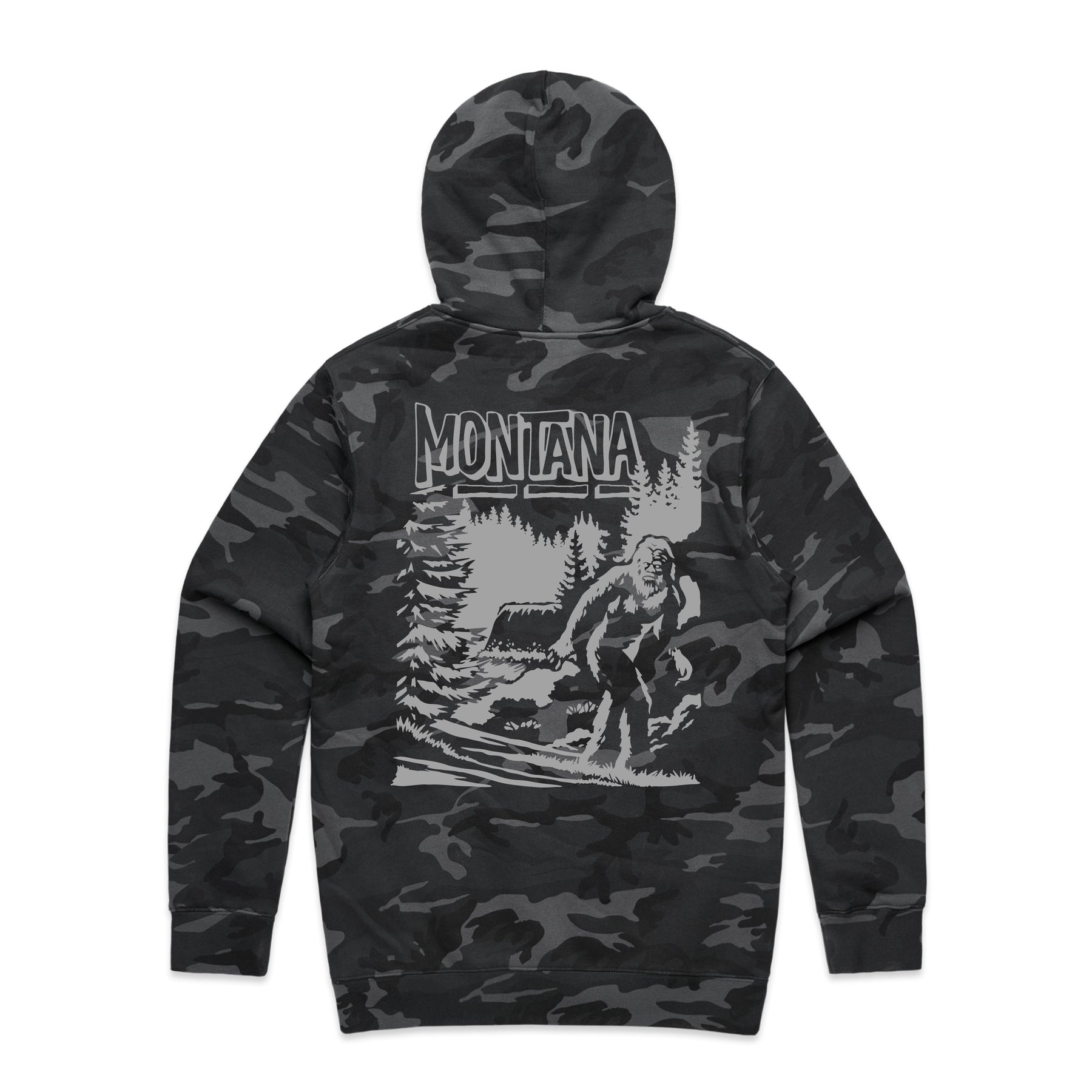 Montana Bigfoot Camo Heavyweight Hoodie - MONTANA SHIRT CO.