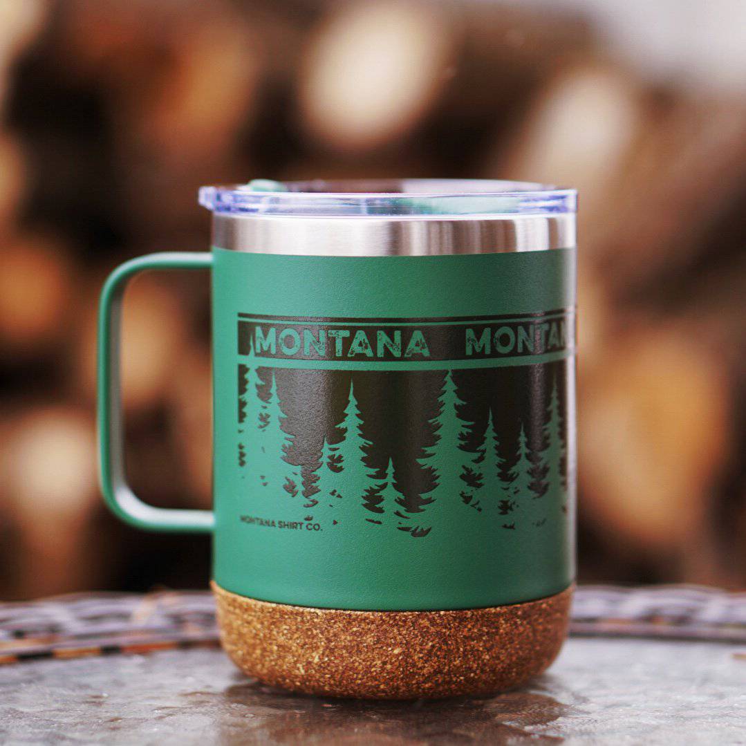 Alpine Forest Cork Camper Mug - MONTANA SHIRT CO.