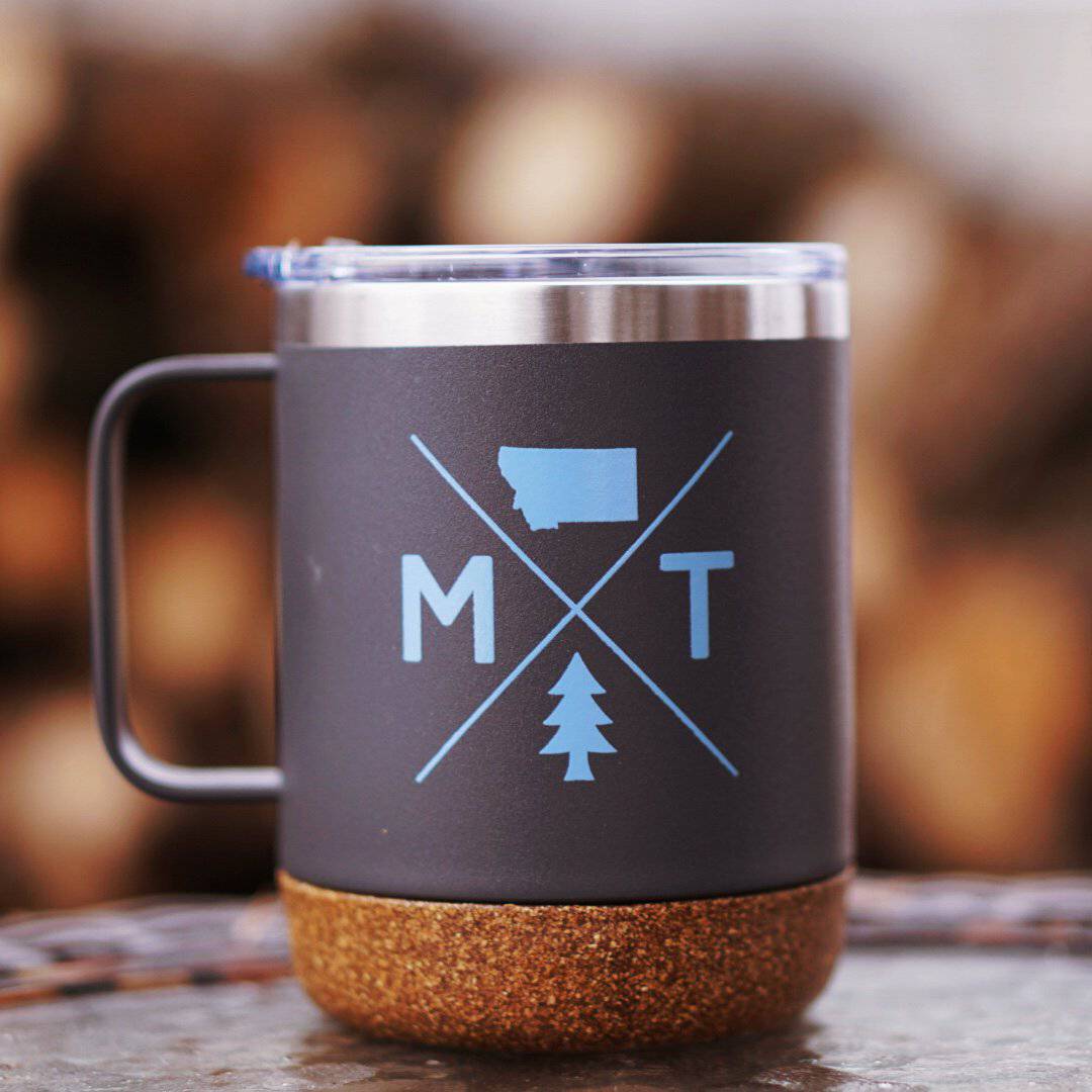 MT Logo Cork Camper Mug - MONTANA SHIRT CO.