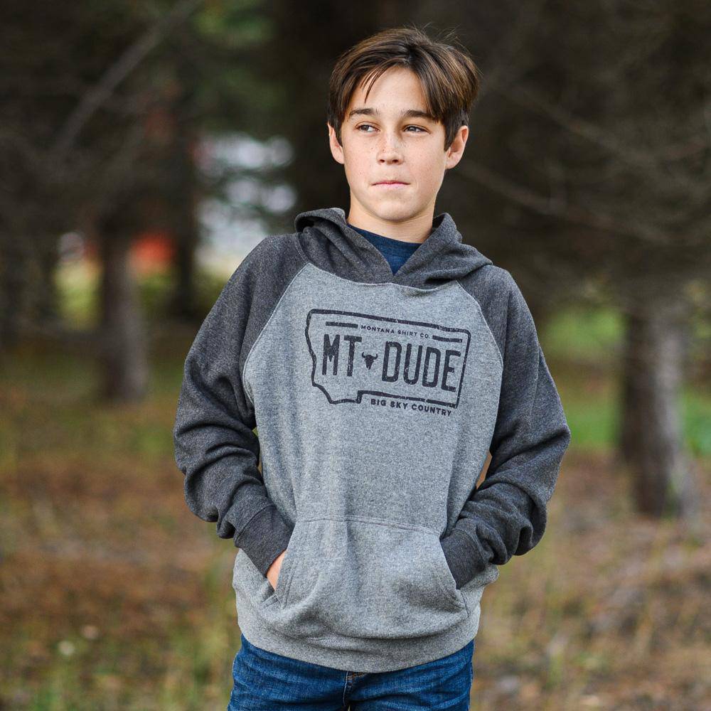 License Plate Dude Hoodie (kids) - MONTANA SHIRT CO.