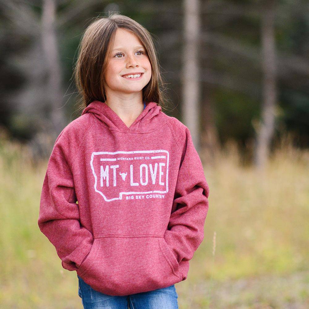 License Plate Love Hoodie (girls) - MONTANA SHIRT CO.