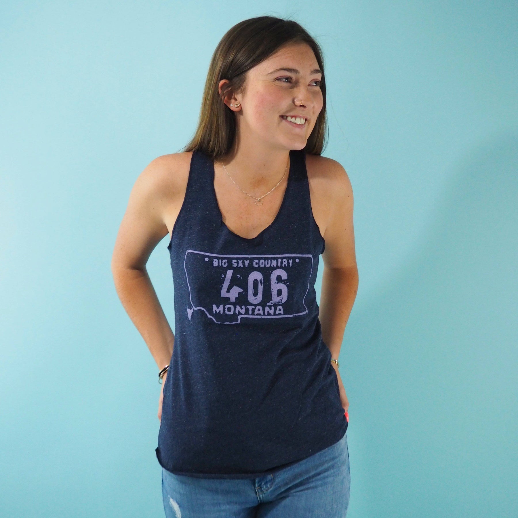 (406) License Plate Tank Top - MONTANA SHIRT CO.