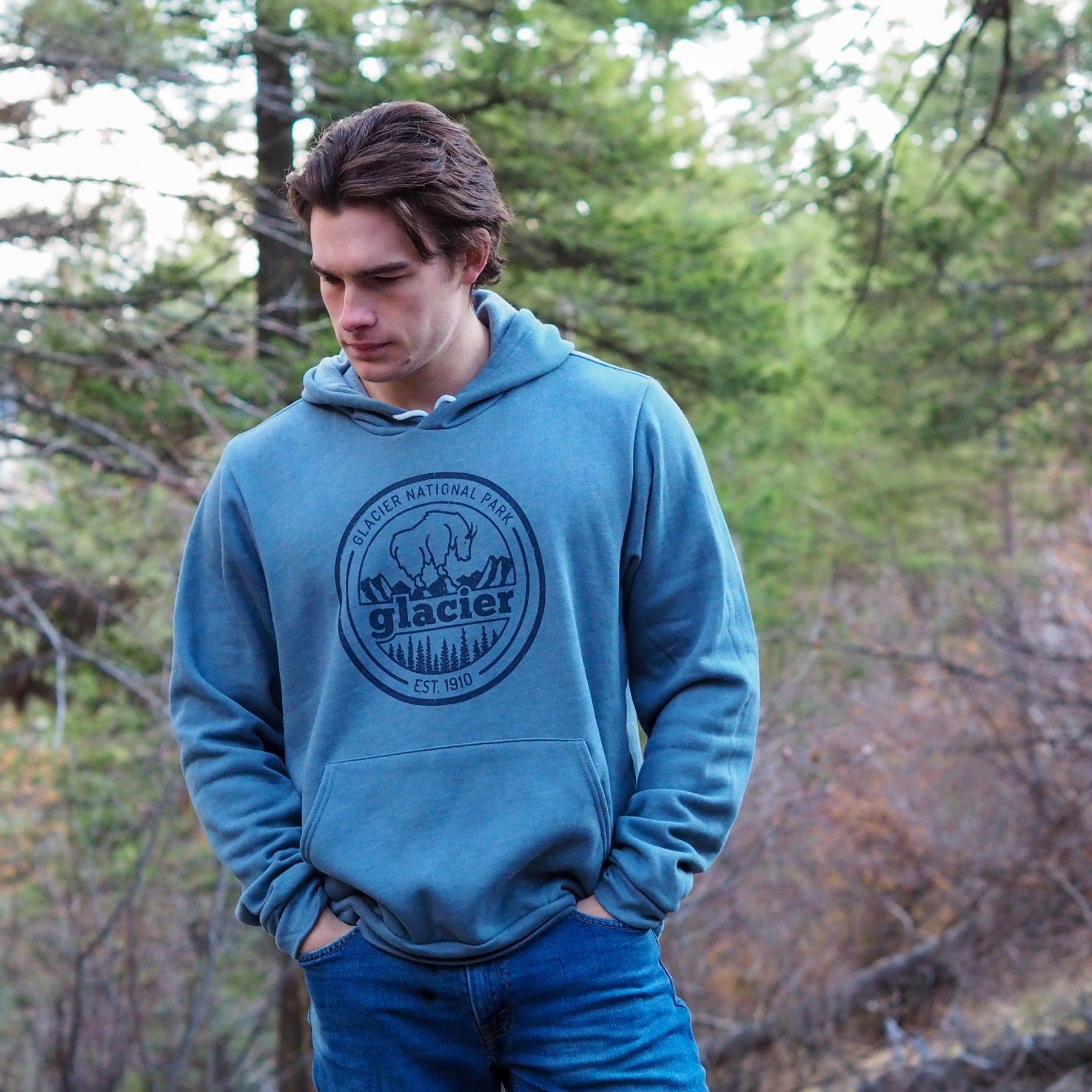 Glacier Highline Goat Hoodie (unisex) - MONTANA SHIRT CO.