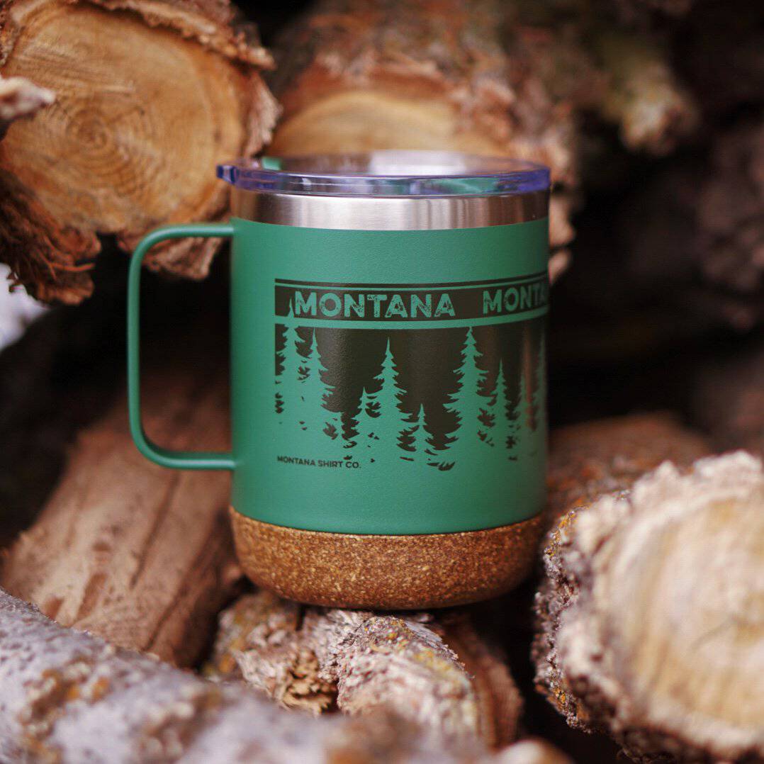 Alpine Forest Cork Camper Mug - MONTANA SHIRT CO.