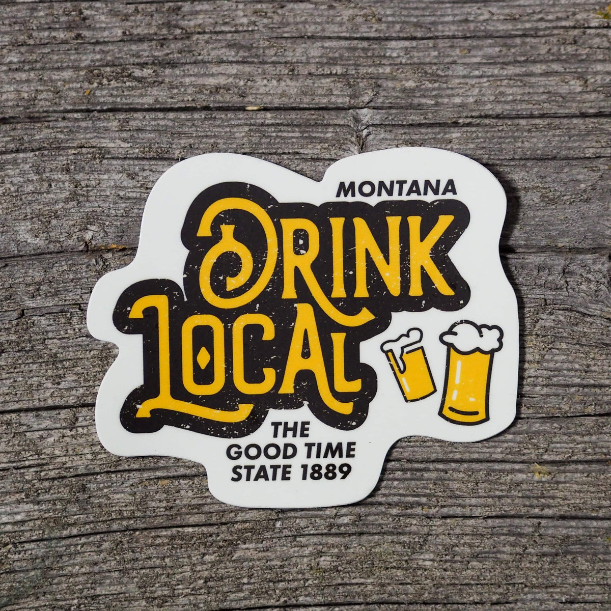Retro Drink Local Sticker - MONTANA SHIRT CO.