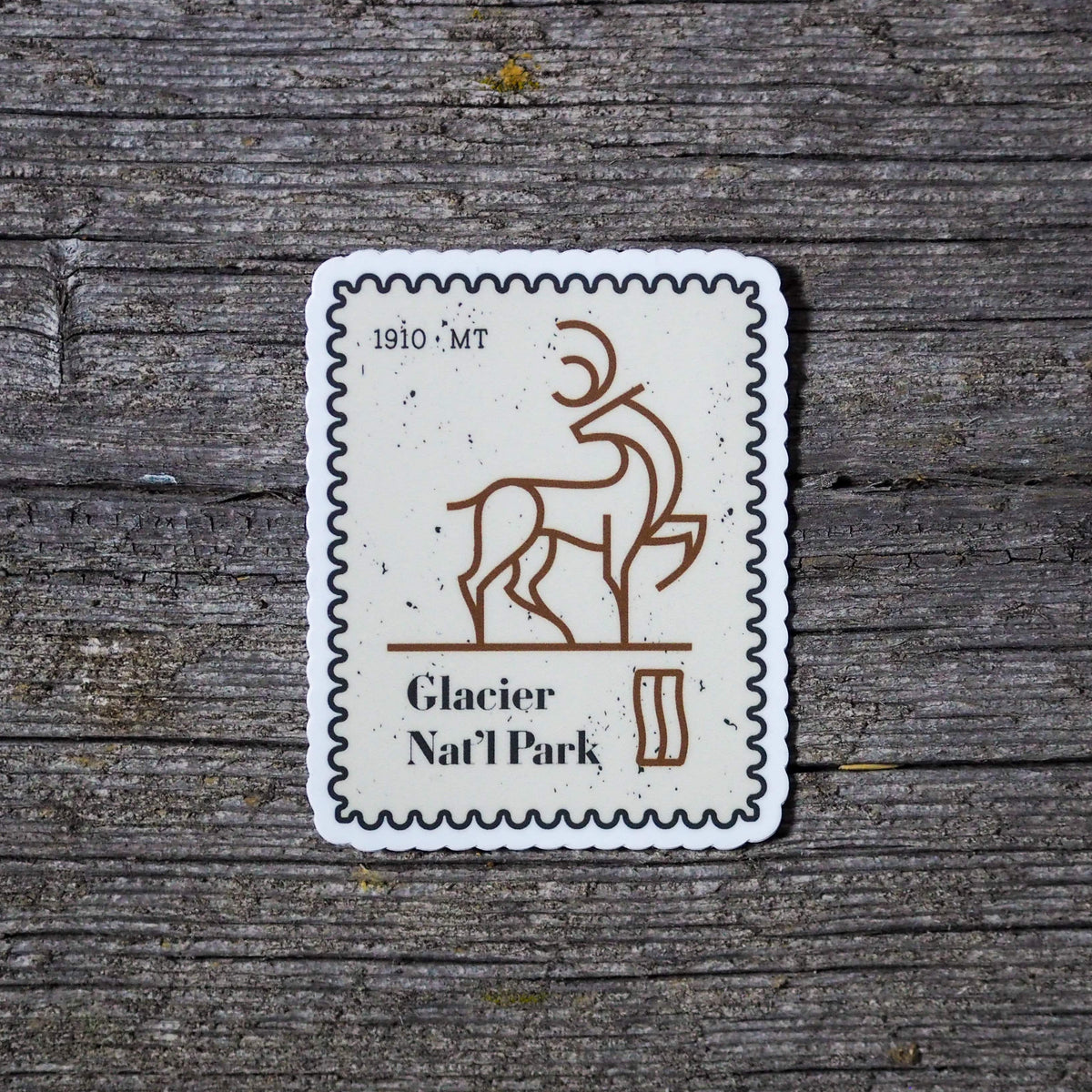 Glacier Stamp Sticker - MONTANA SHIRT CO.