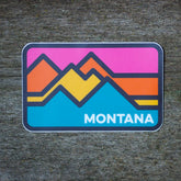 Colorblock Mountains Sticker - MONTANA SHIRT CO.