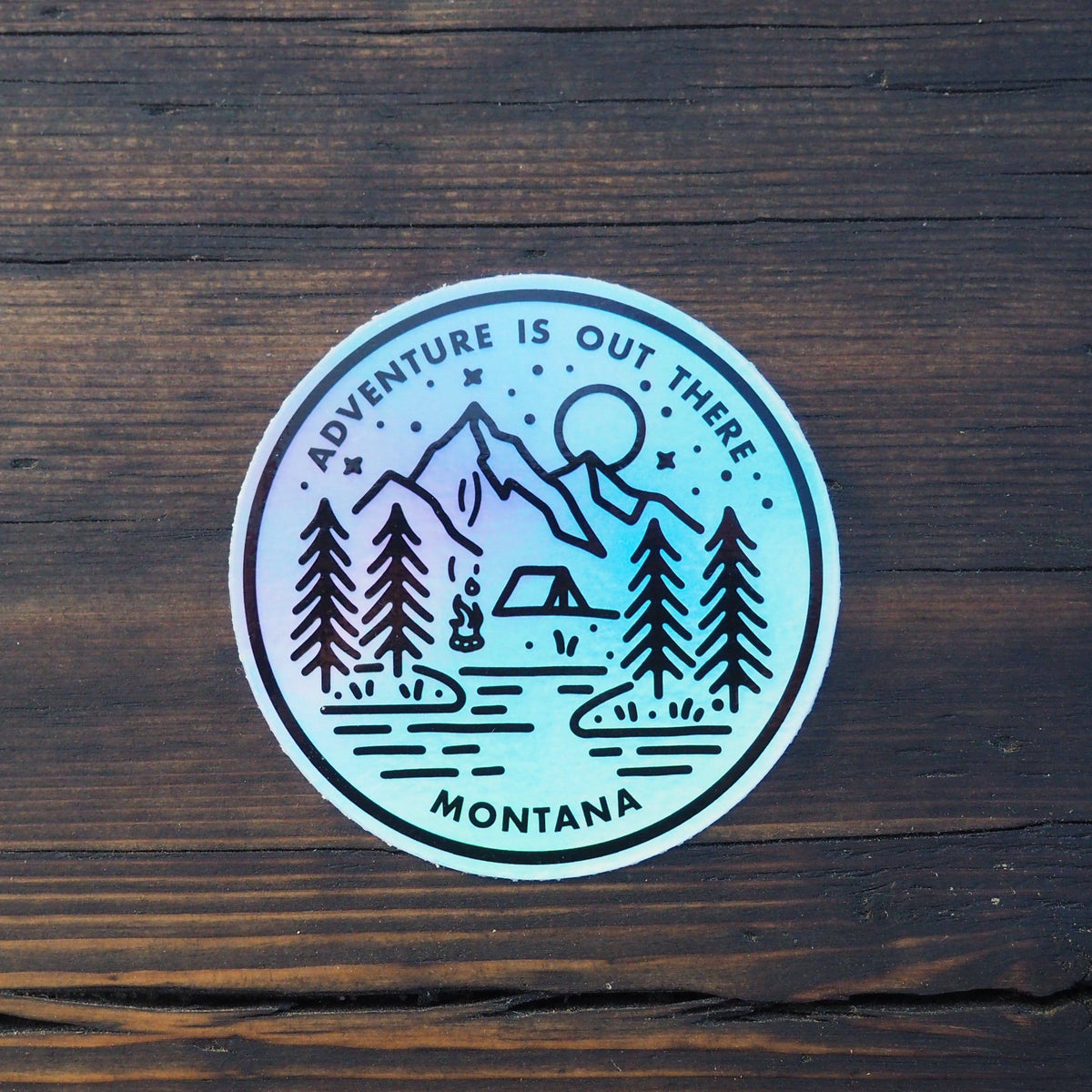 Silver Holographic Sticker - MONTANA SHIRT CO.