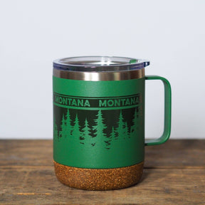 Alpine Forest Cork Camper Mug - MONTANA SHIRT CO.