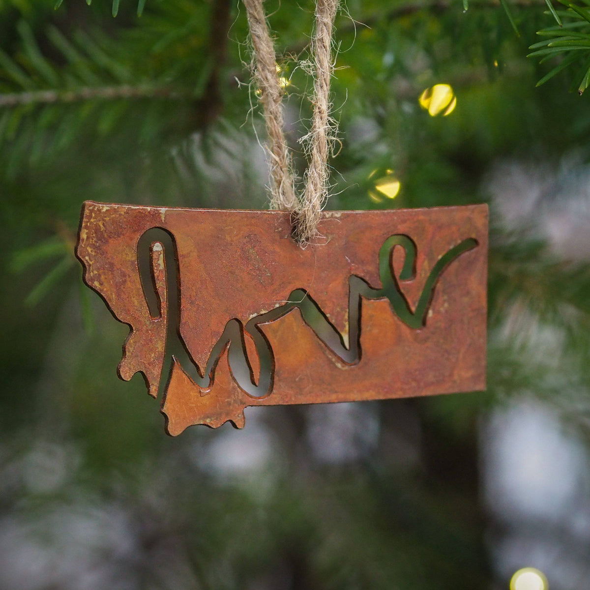 Montana Wood Christmas Ornaments