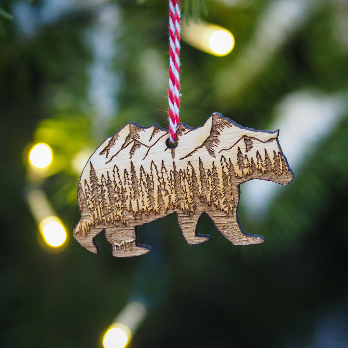 Montana Bear Wood Ornament - MONTANA SHIRT CO.