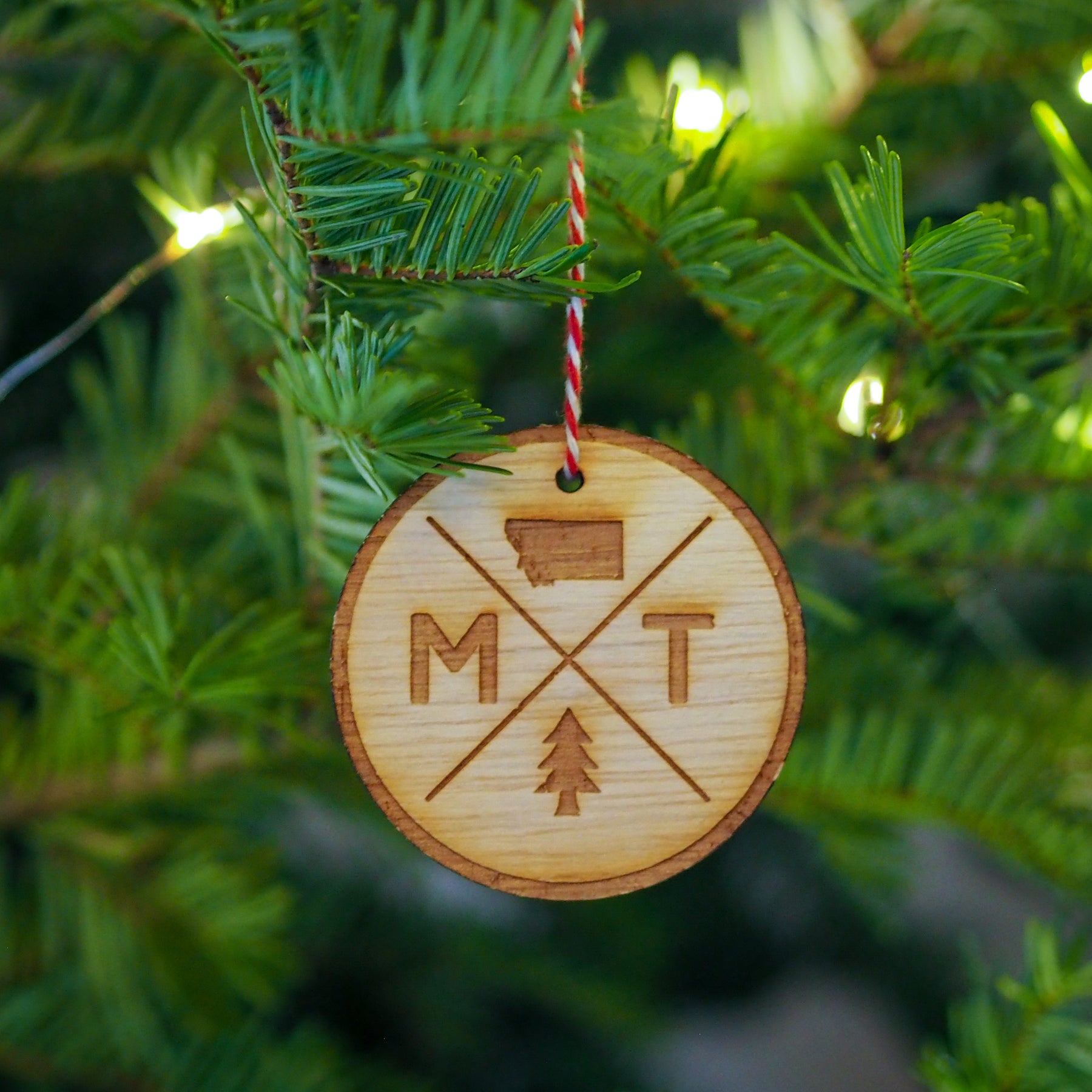 Montana Wood Christmas Ornaments